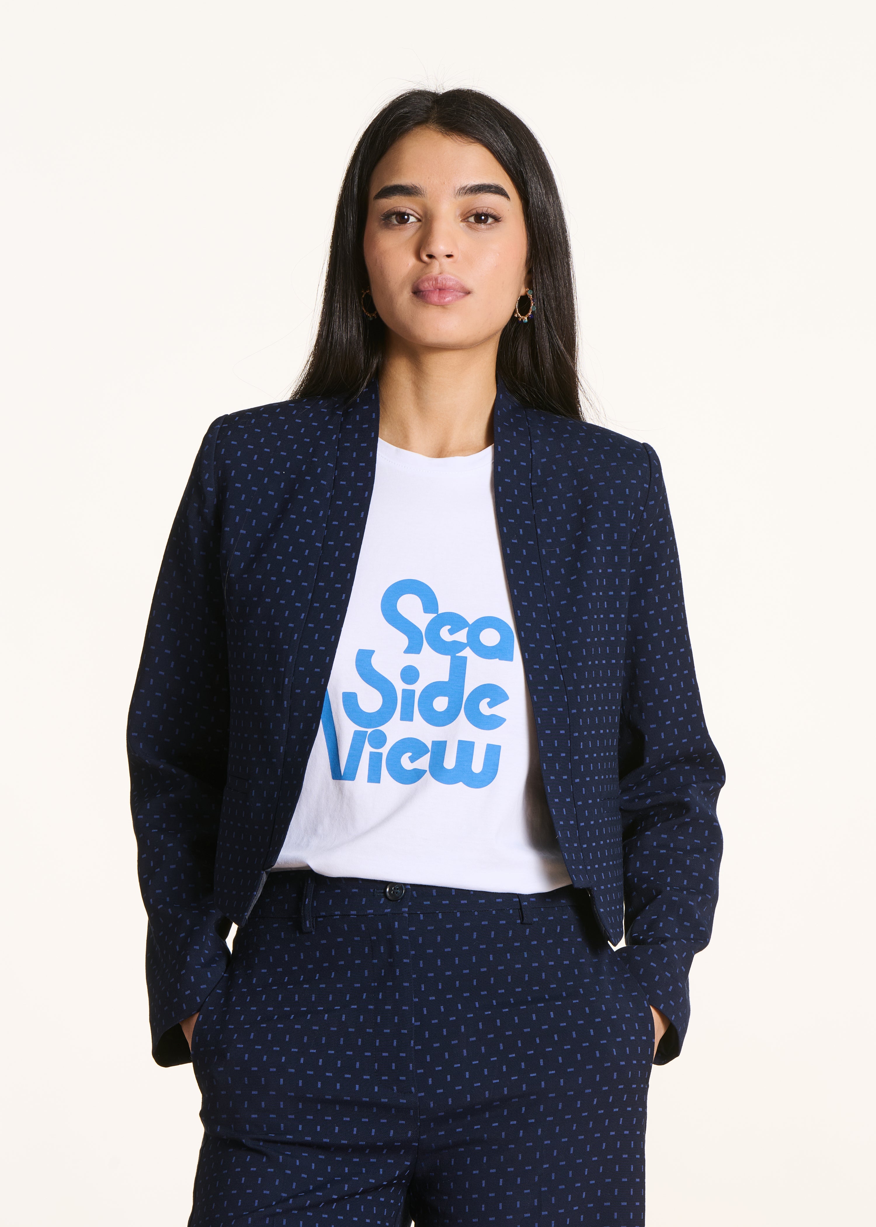 Veste courte en jacquard, LA FEE MARABOUTEE