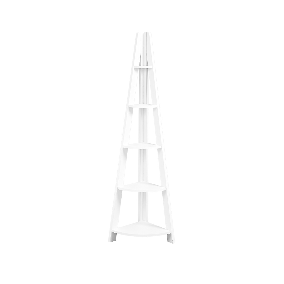Corner shelf shop ladder unit
