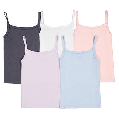 Pack of 5 Vest Tops LA REDOUTE COLLECTIONS
