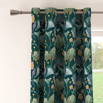 Emerald Fan Lined Eyelet Pair of Curtains THE CHATEAU BY ANGEL STRAWBRIDGE