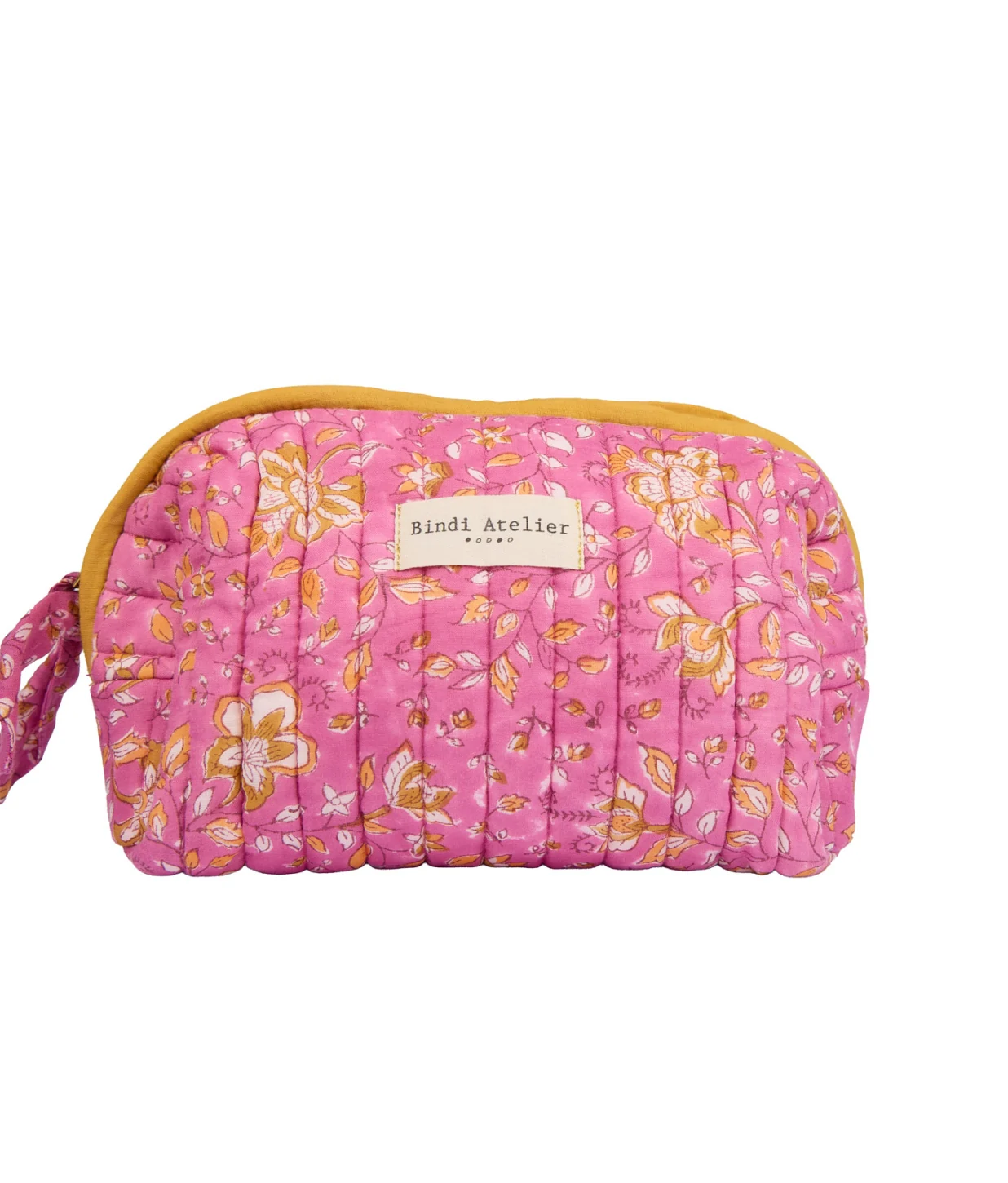 Trousse maquillage en coton Folk Stories imprimé au blockprint, BINDI ATELIER