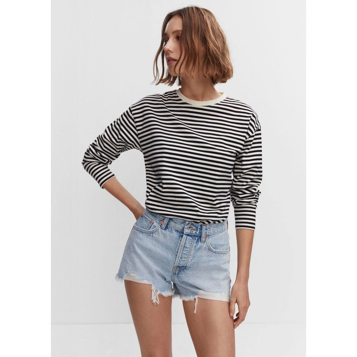 Short jean hotsell bleu clair femme