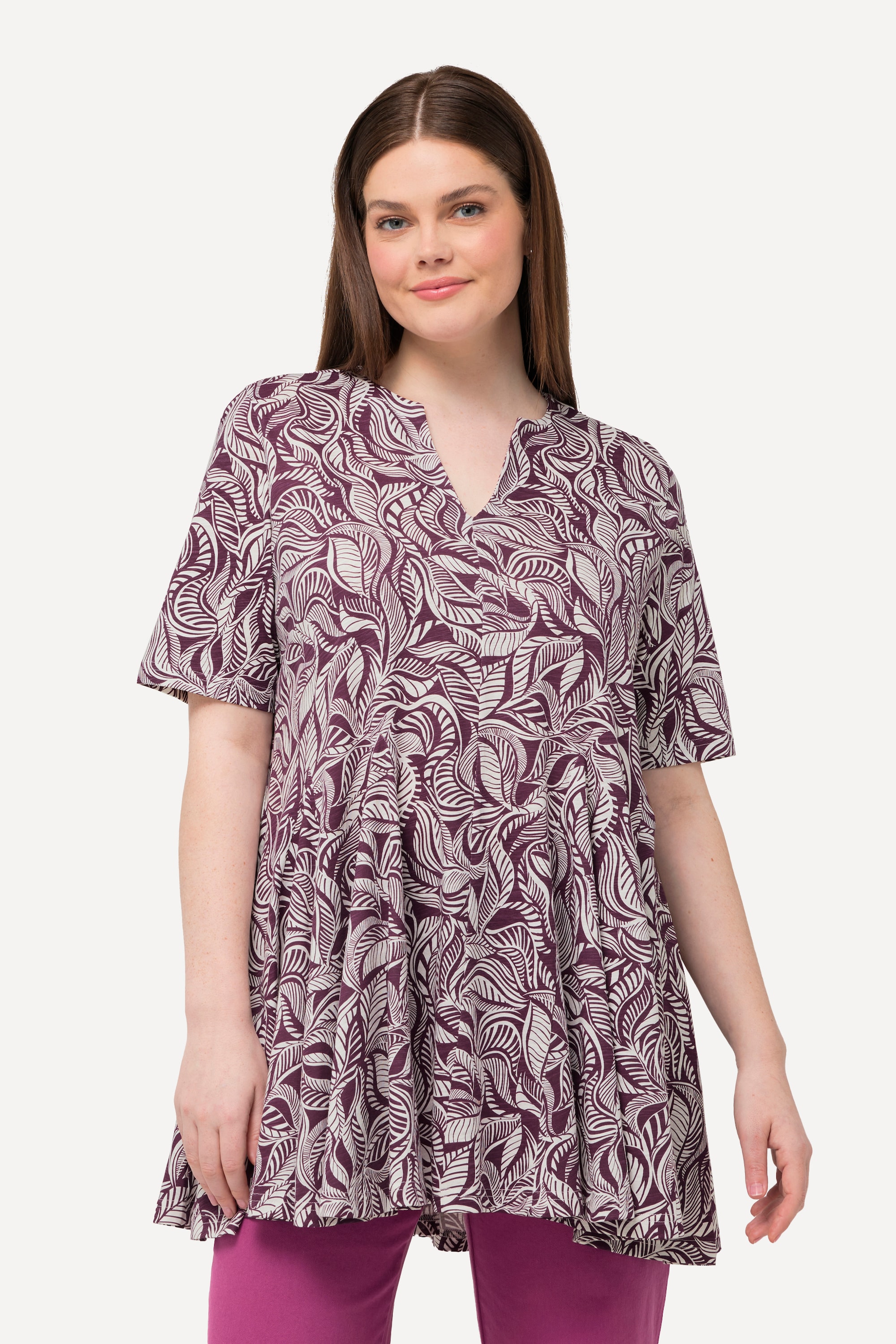 T-shirt long en coton bio, ULLA POPKEN