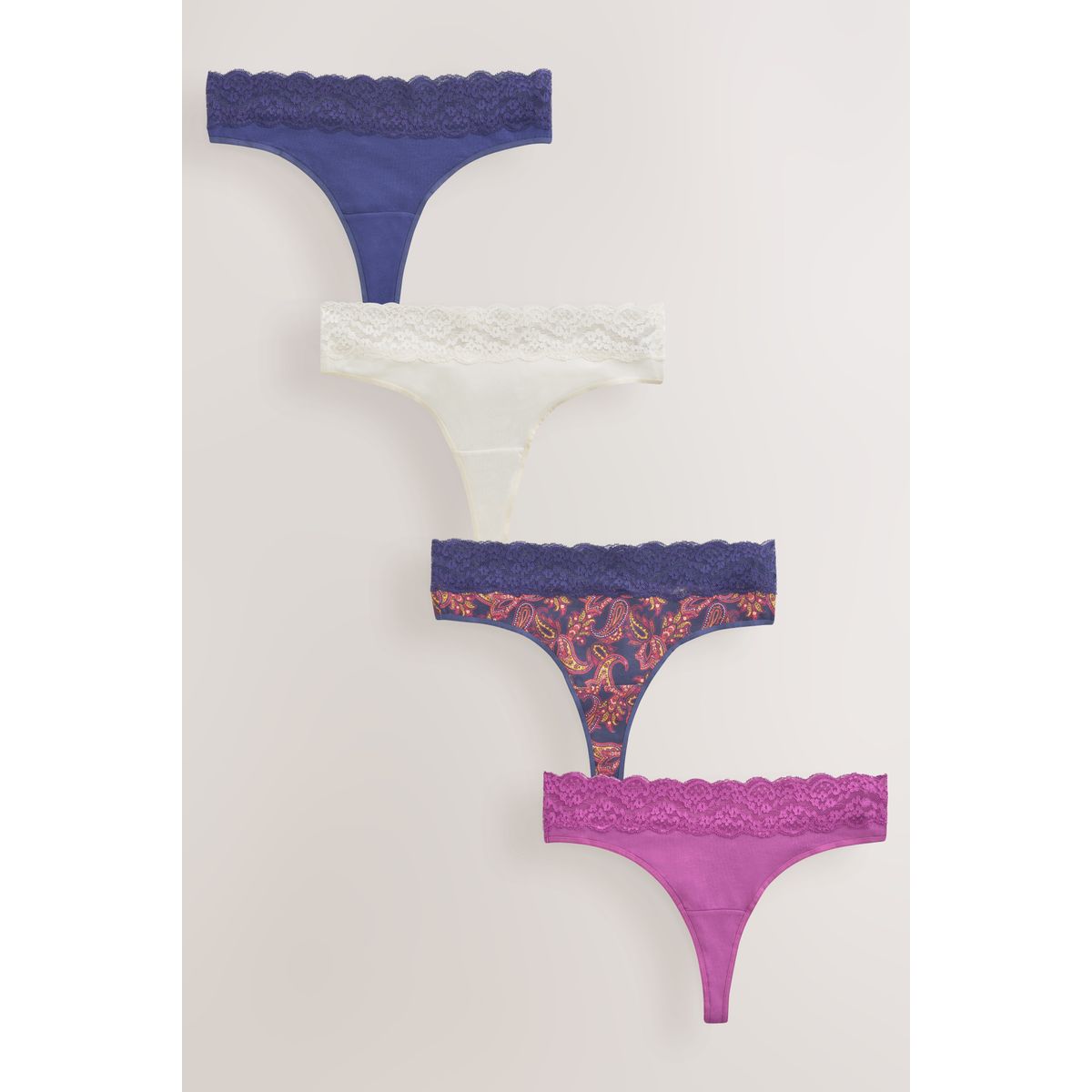 Culotte en dentelle et coton, lot de 4, NEXT