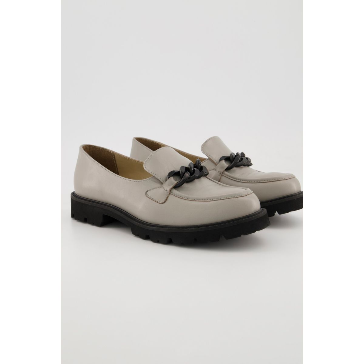 Mocassins en cuir cha ne paisse largeur h Ulla Popken La Redoute