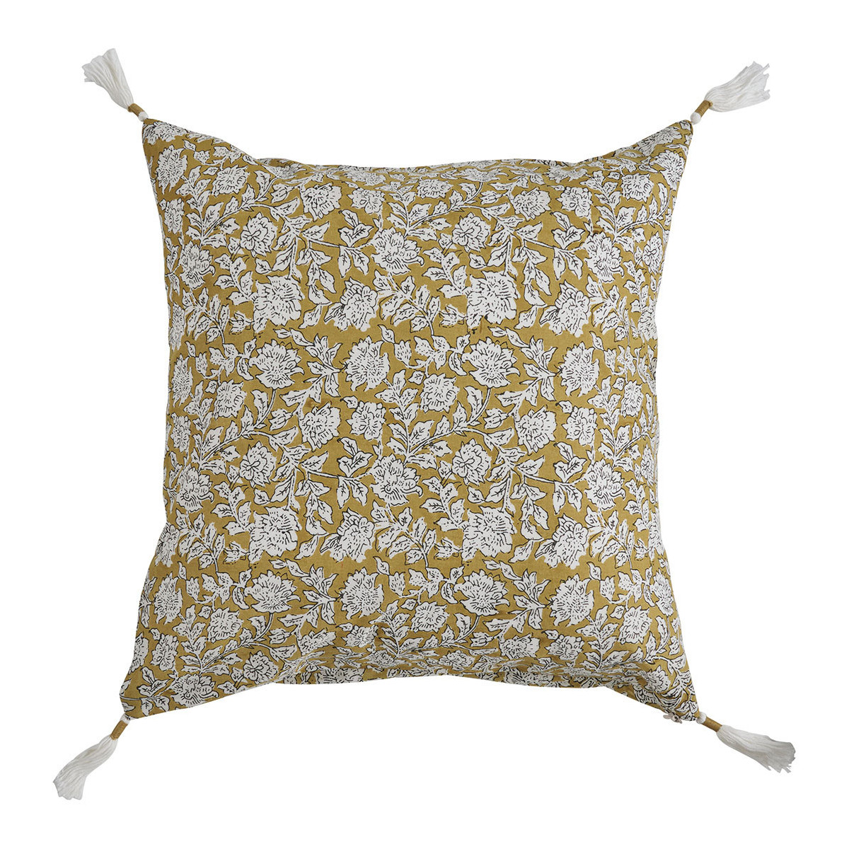 Housse de coussin en coton, BLANC D’IVOIRE