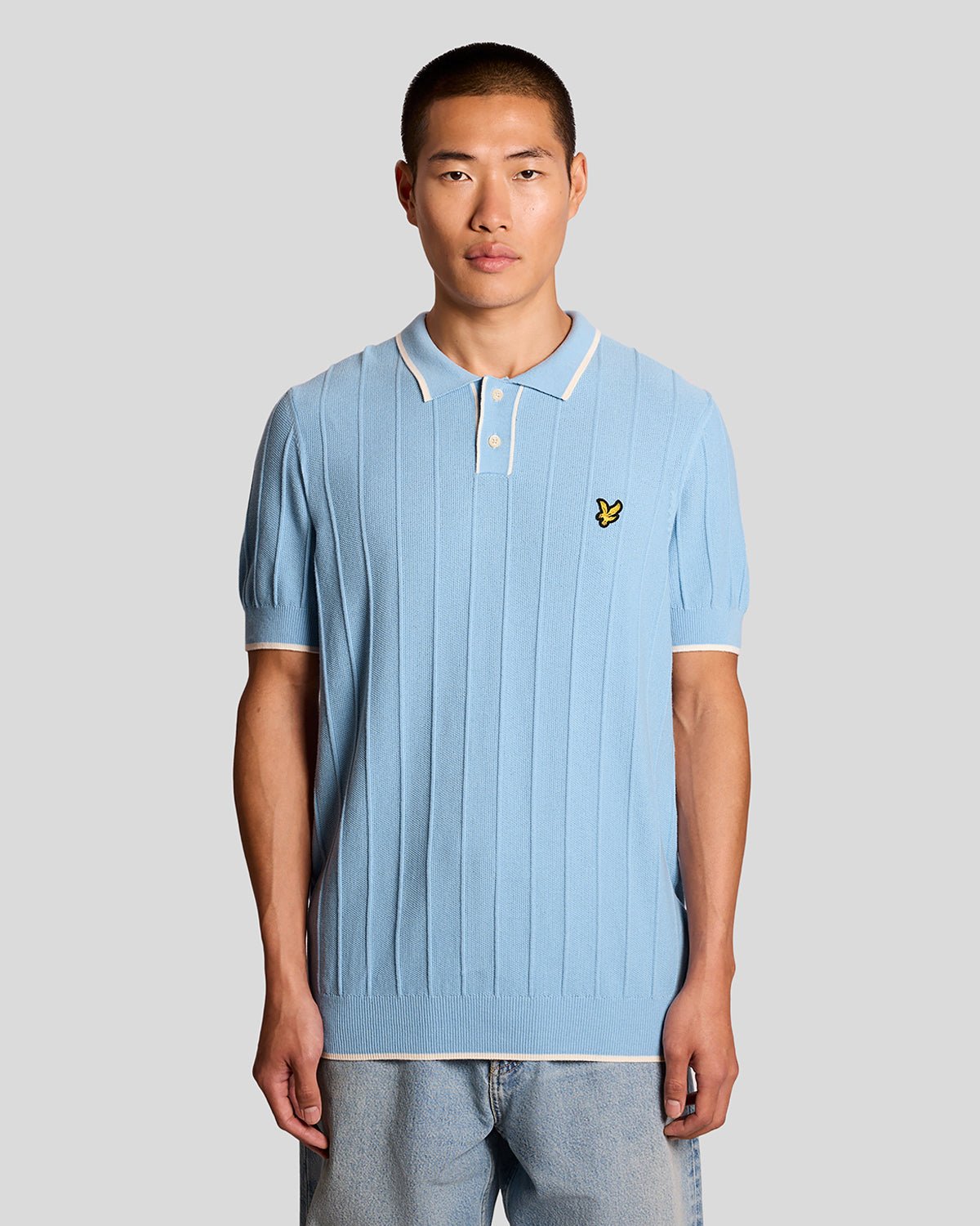 Polo à liserés contrastés en piqué en maille, LYLE & SCOTT