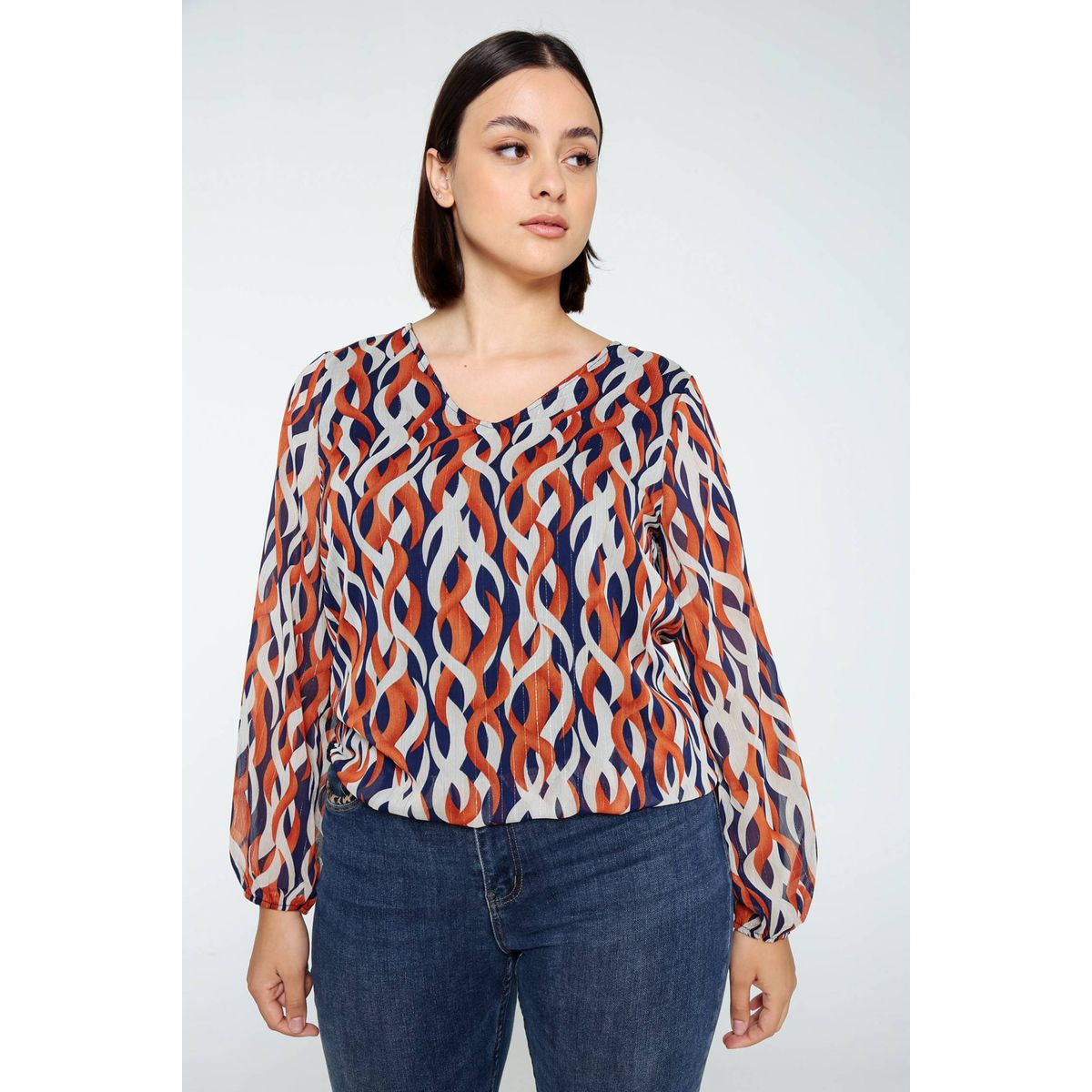 Blouse couleur rouille online