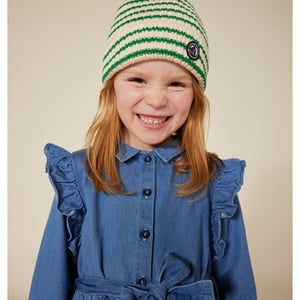 Robe Manches Longues Petit Bateau Pour Bébé Fille - Imprimé Festif, Matelassé Doux Et Chaud