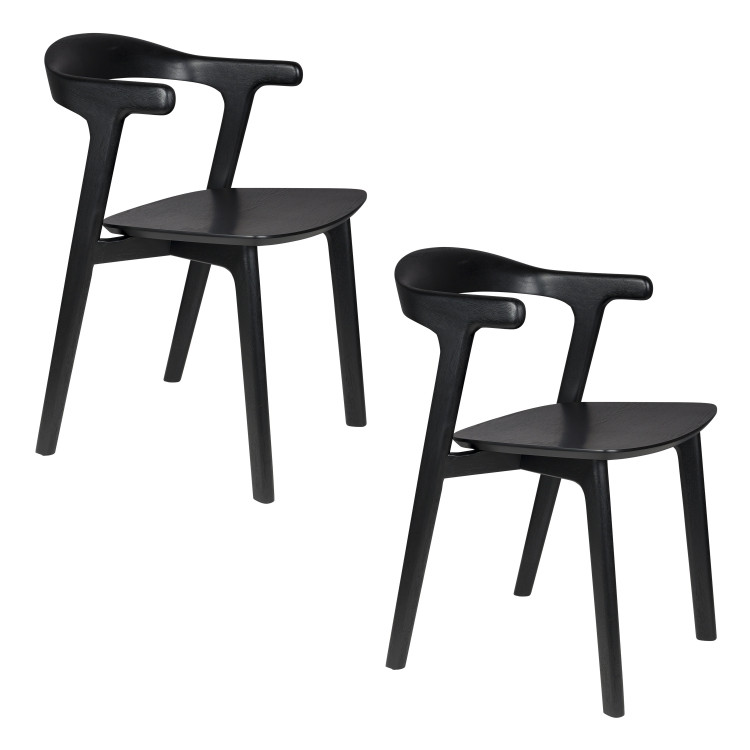 Chaise design en bois (lot de 2), NORTHWOOD, ZUIVER