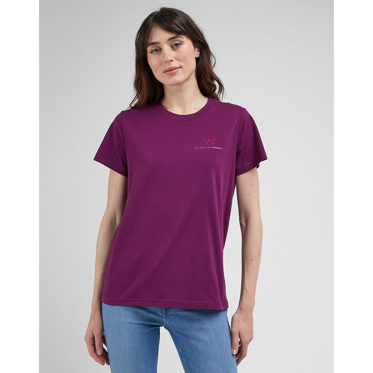 Embroidered Logo Cotton T-Shirt with Short Sleeves