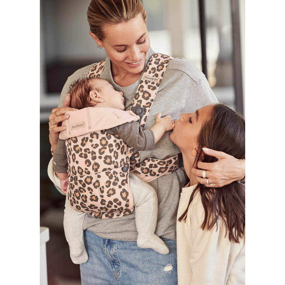 Porte Bebe Mini Coton Beige Leopard Babybjorn La Redoute
