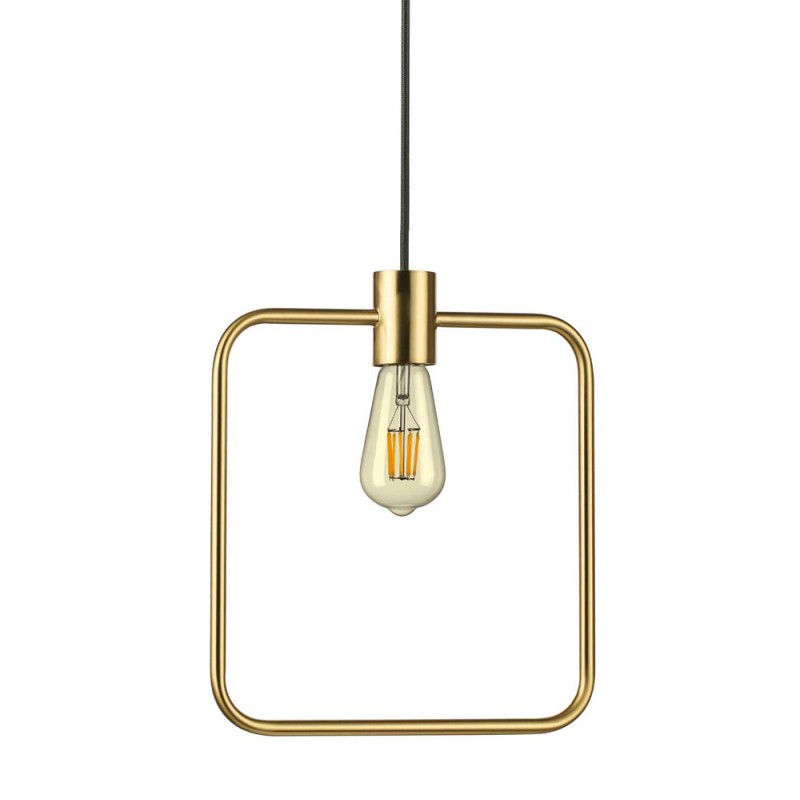 Suspension Filaire Abc Laiton Satiné Carré, MILLUMINE