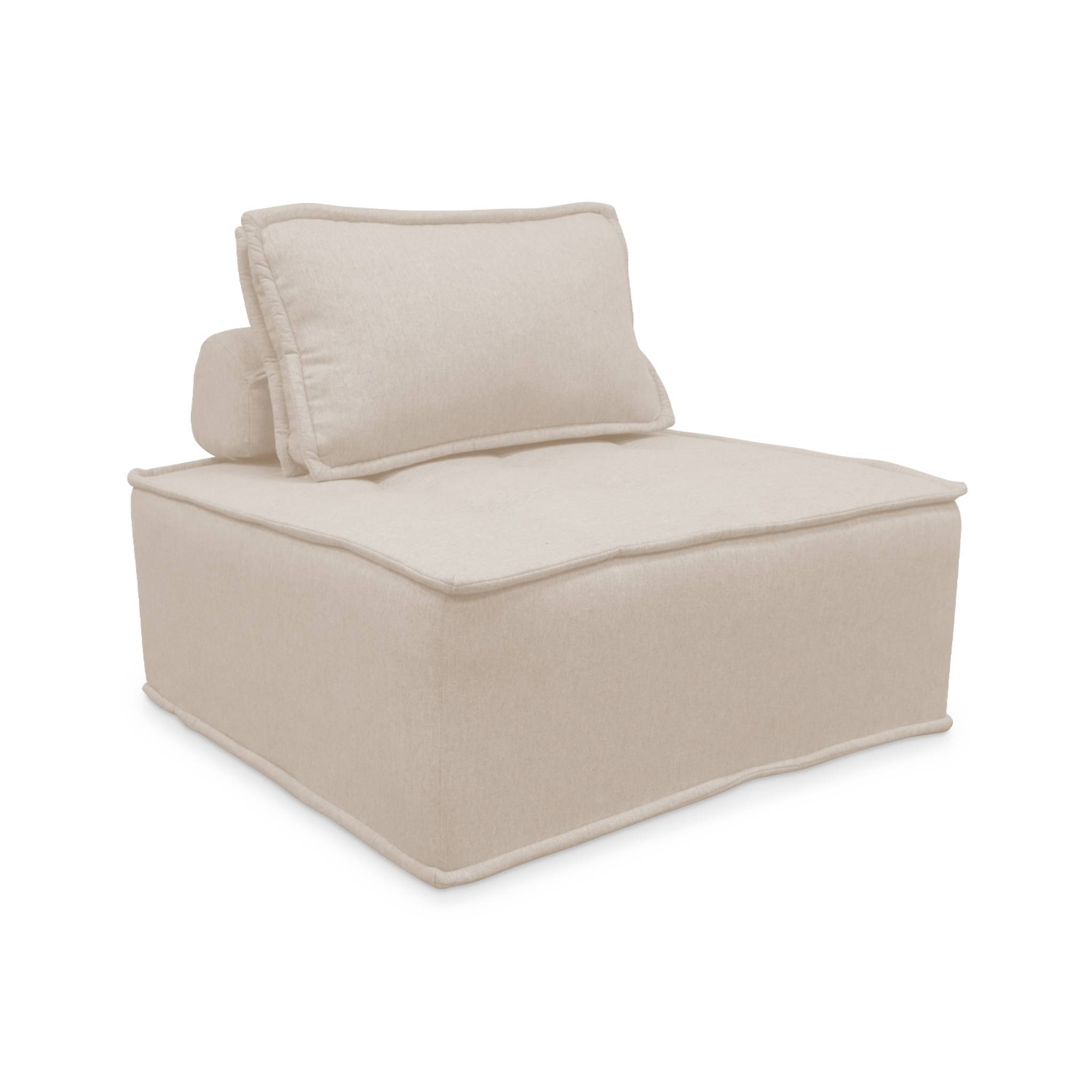 Chauffeuse pour canapé modulable tissu capitonné DAO, SWEEEK