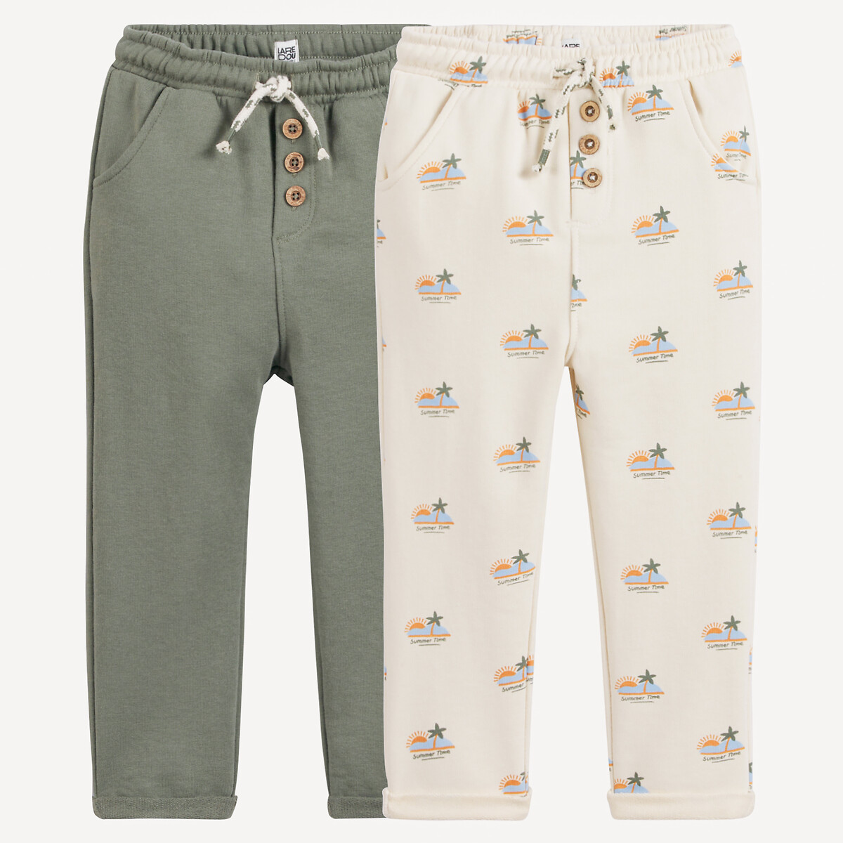 Lot de 2 sarouels en molleton imprimé