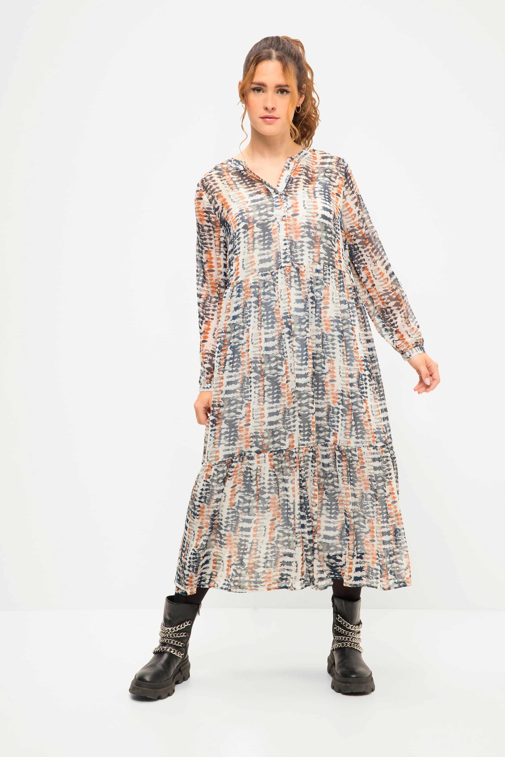 Robe maxi coupe trapèze à imprimé Batik, STUDIO UNTOLD