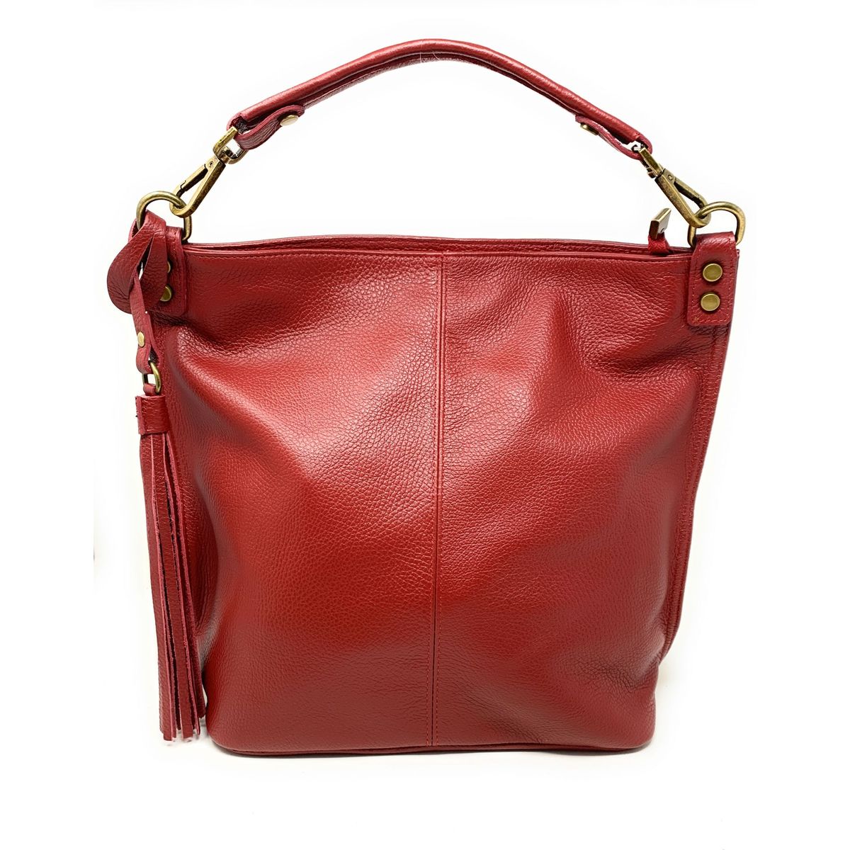 Sac à Main 'Calèche' En Cuir Rouge - Neuf Sans étiquette - Marque CARRIAGE
