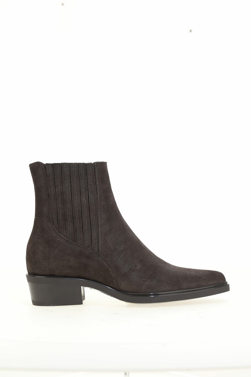 Suede Ankle Boots with Pointed Toe, MJUS