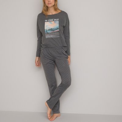 Pyjama, Fotoprint-Motiv vorne LA REDOUTE COLLECTIONS