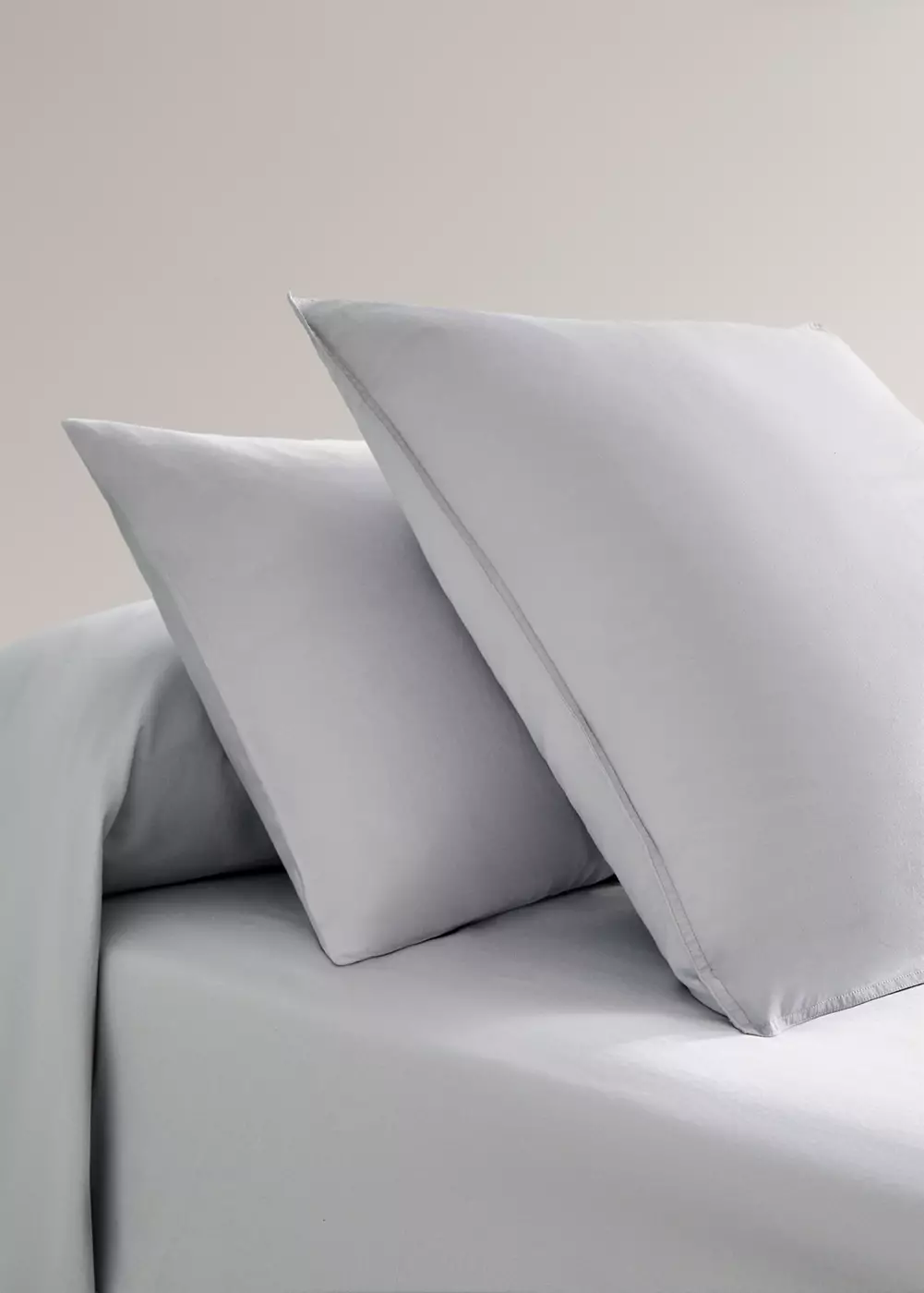 Deux taies d’oreiller en satin double surpiqûre 50x75 cm, MANGO HOME