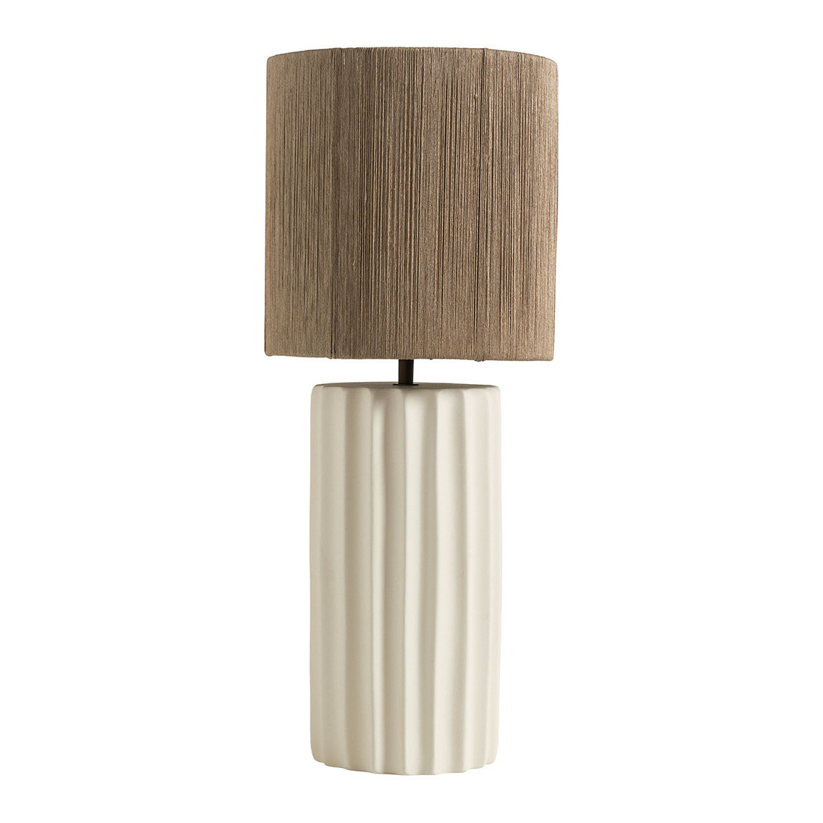 Pied de lampe céramique dia 17x51, BLANC D’IVOIRE