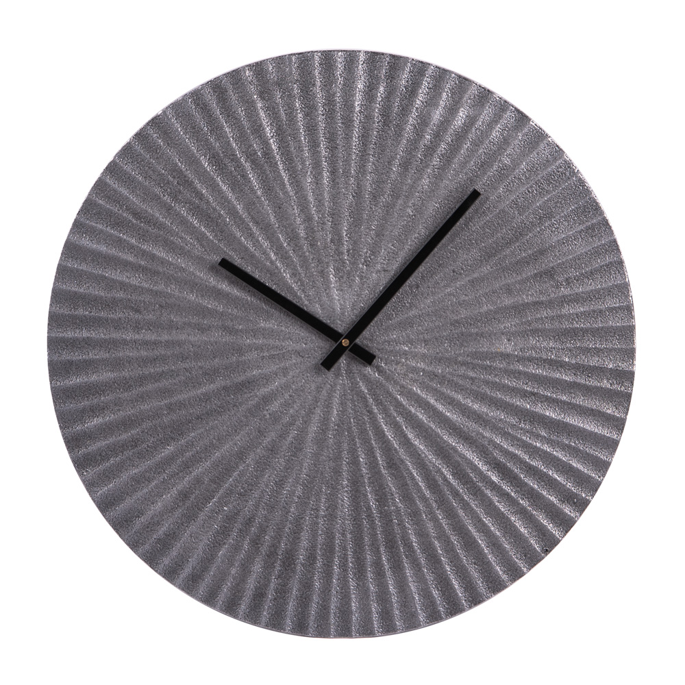 Horloge en métal soleil argent 45 cm - HORLOGE, TABLE PASSION