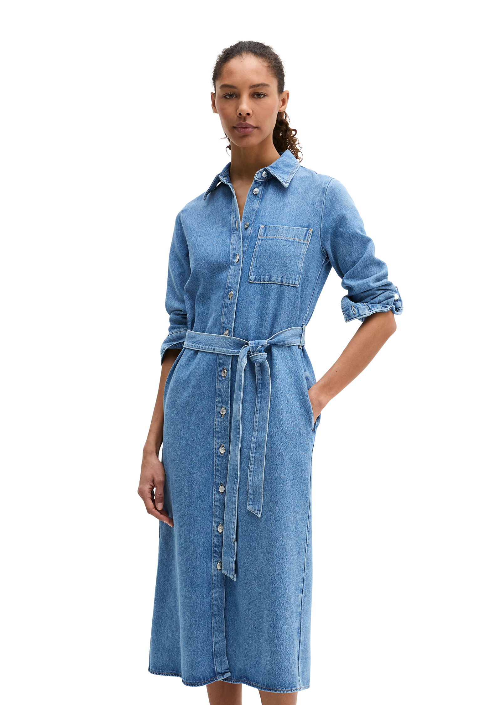 Robe en jean regular en mélange TENCEL™ Lyocell, MARC O'POLO