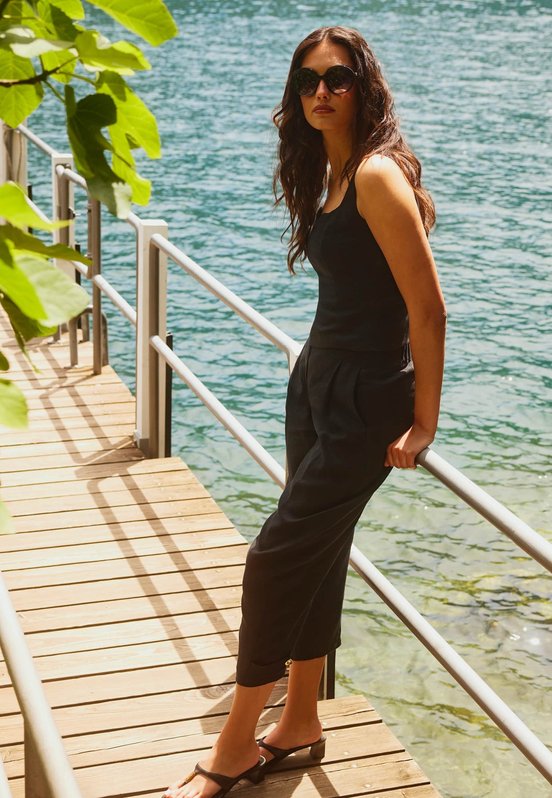 Pantalon En Lin, GUESS