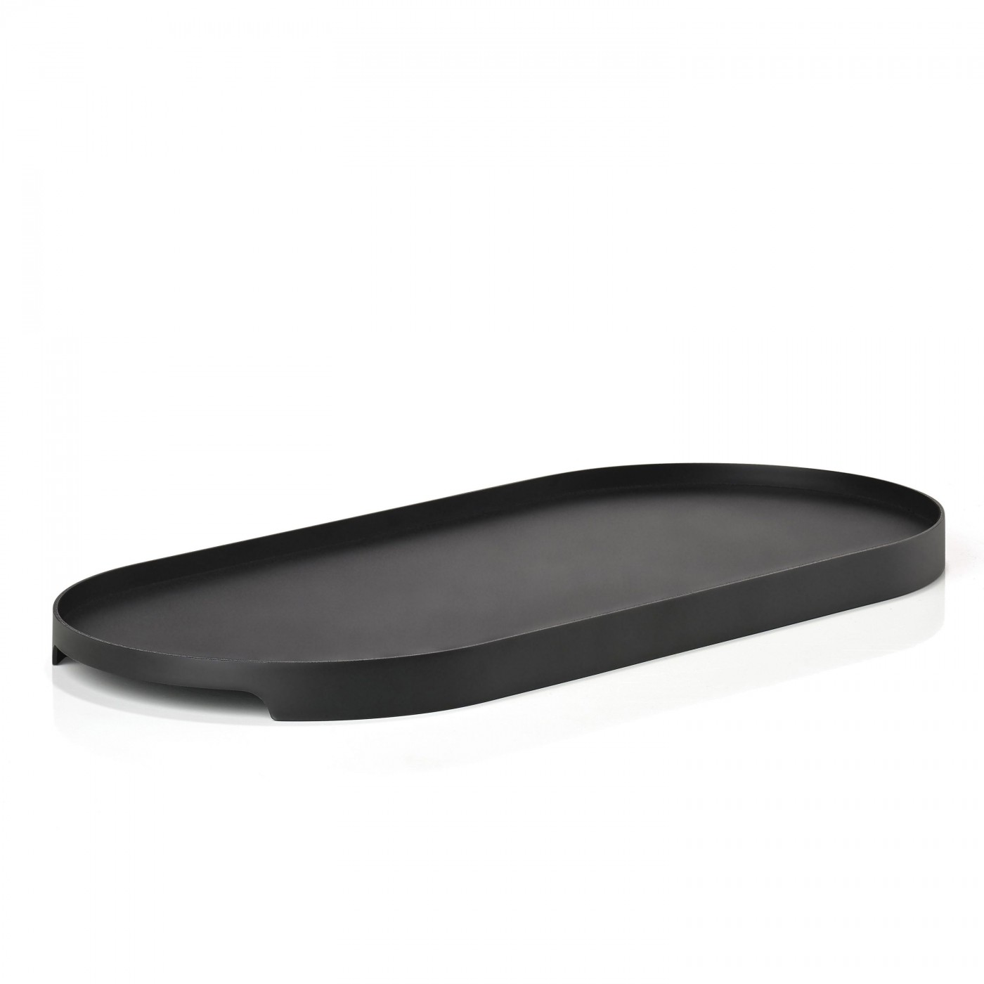 Plateau Ovale Single Noir Métal Medium 35 x 16 cm, ZONE DENMARK