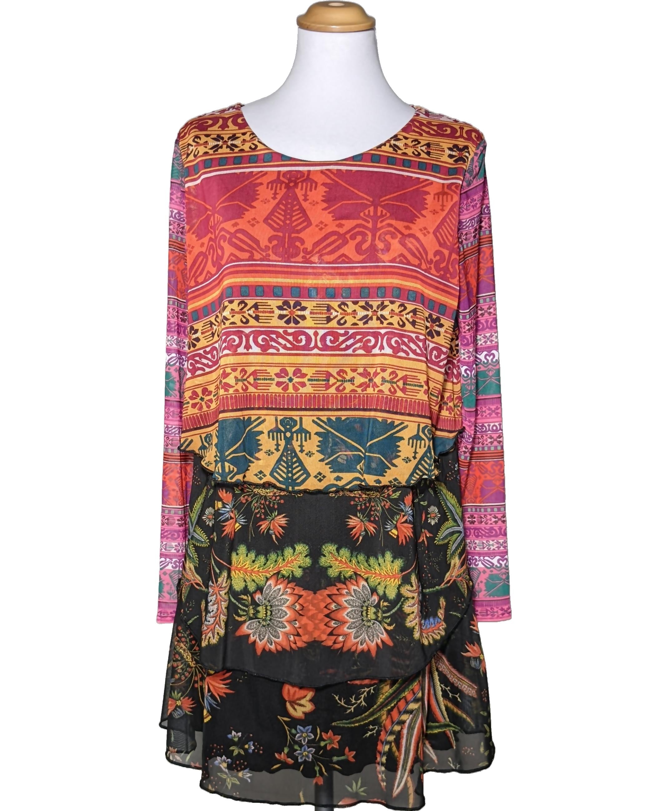 Super Jolie Robe Desigual à Motifs Biches - Taille XL - Coton - État Impeccable