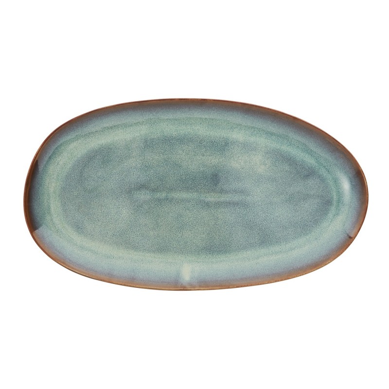 Plat ovale grès artisanal, MADAM STOLTZ