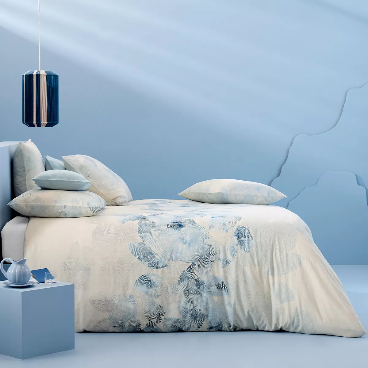 Housse de couette lin & coton lavé VAGUES, GARNIER THIEBAUT