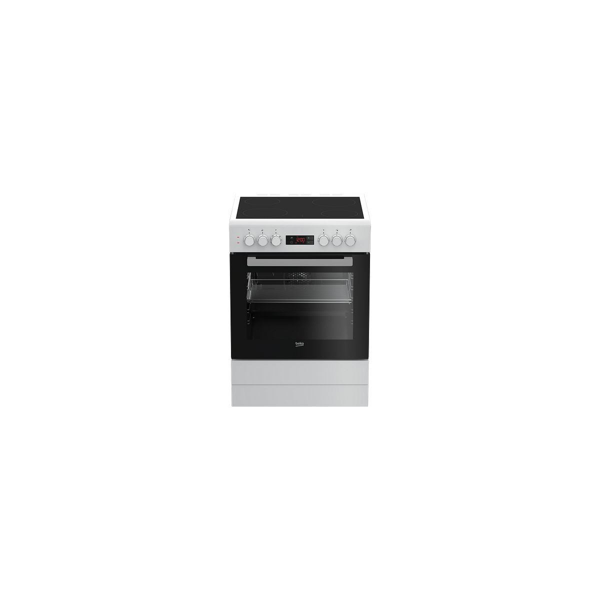Cuisinière vitrocéramique FSE67300WCS 60cm, BEKO