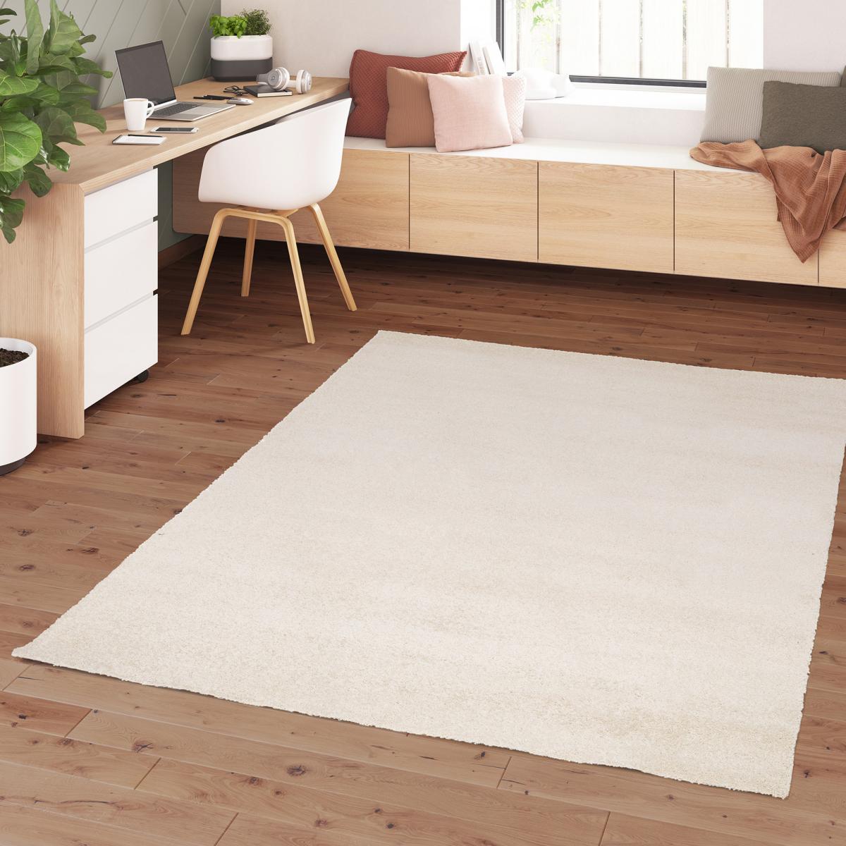 Tapis salon et chambre tissé motif uni ALEGRIA, UN AMOUR DE TAPIS