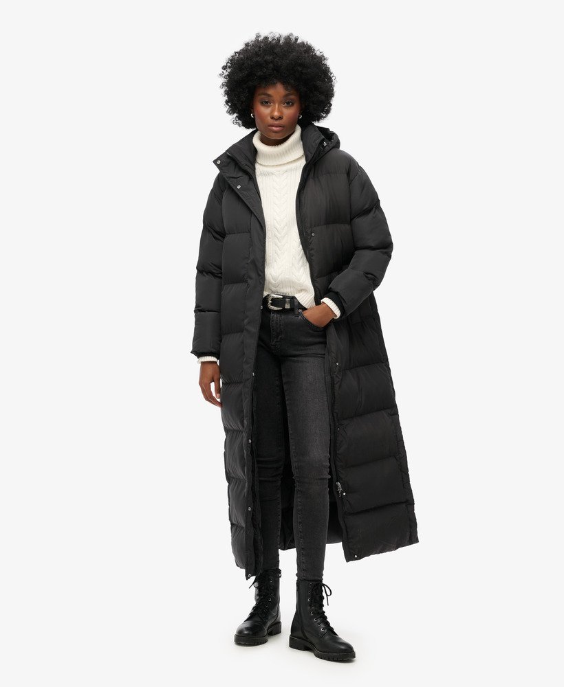 Doudoune maxi à capuche, SUPERDRY