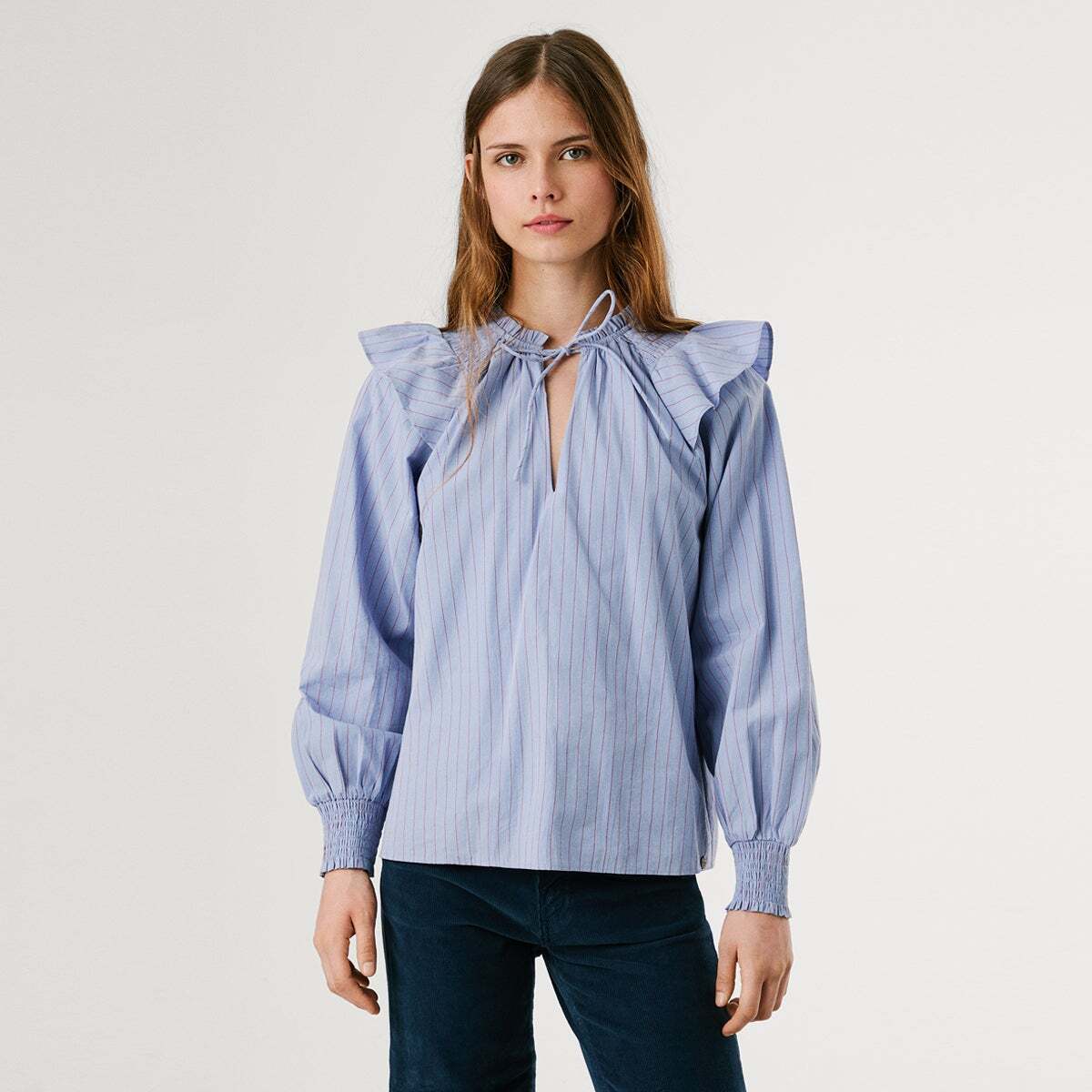 Blouse À Rayures En Popeline, PEPE JEANS