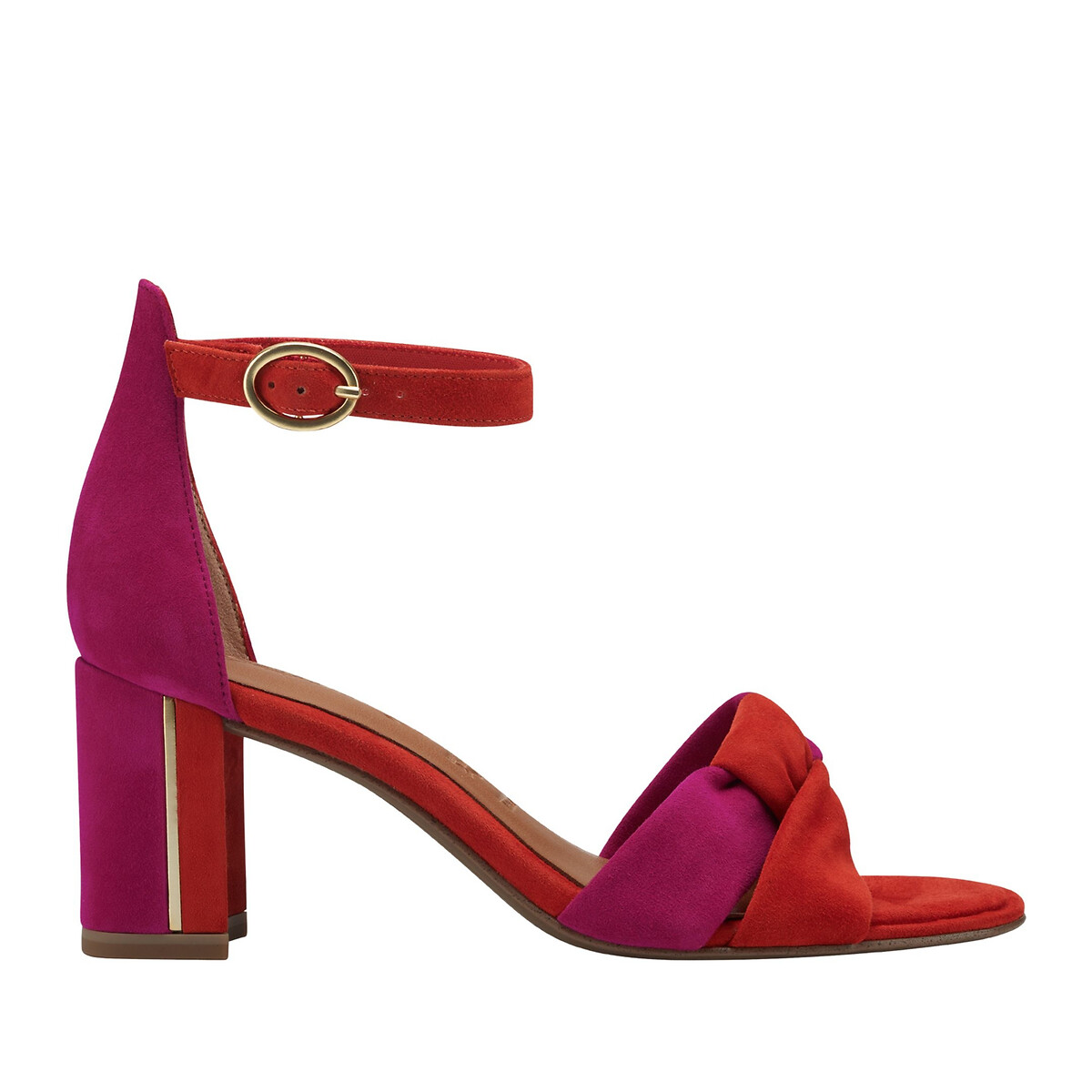 Suede high heel sandals fuchsia Tamaris | La Redoute