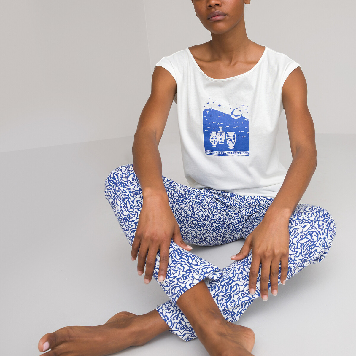 Cotton short sleeve pyjamas printed La 