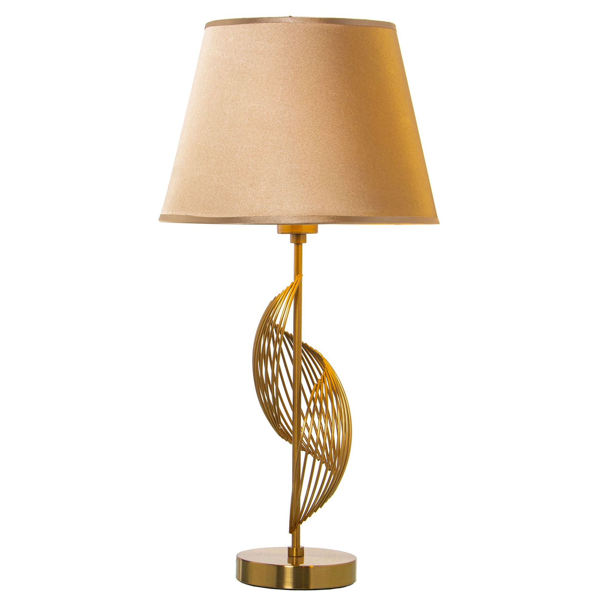 Lampe à poser ronde métal doré 30x30x62cm, WADIGA