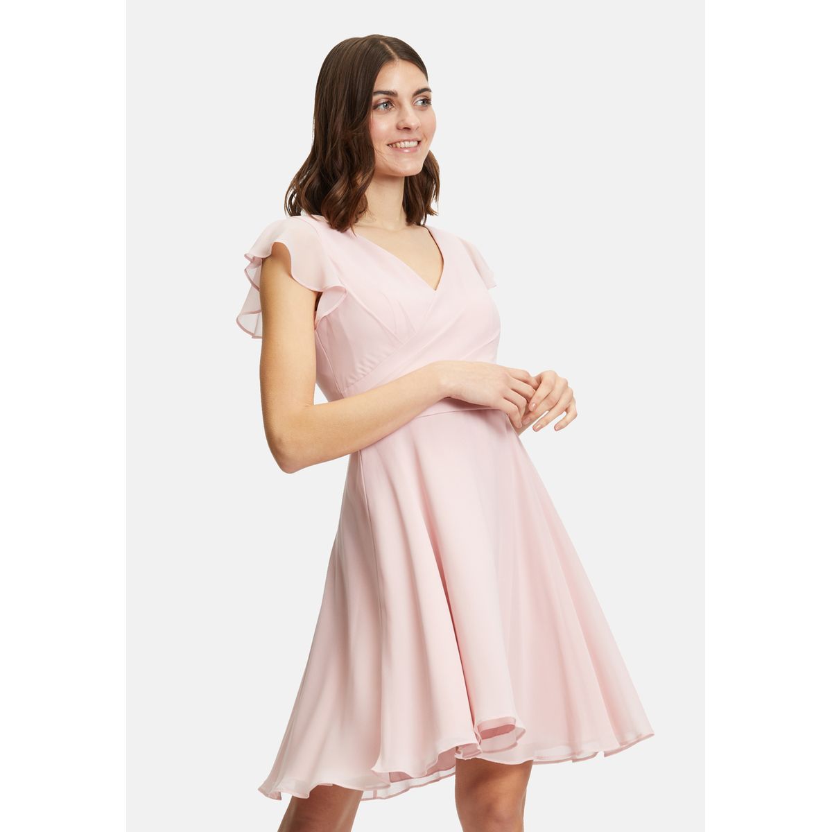 Robe de soir e encolure en v foggy rose Vera Mont La Redoute