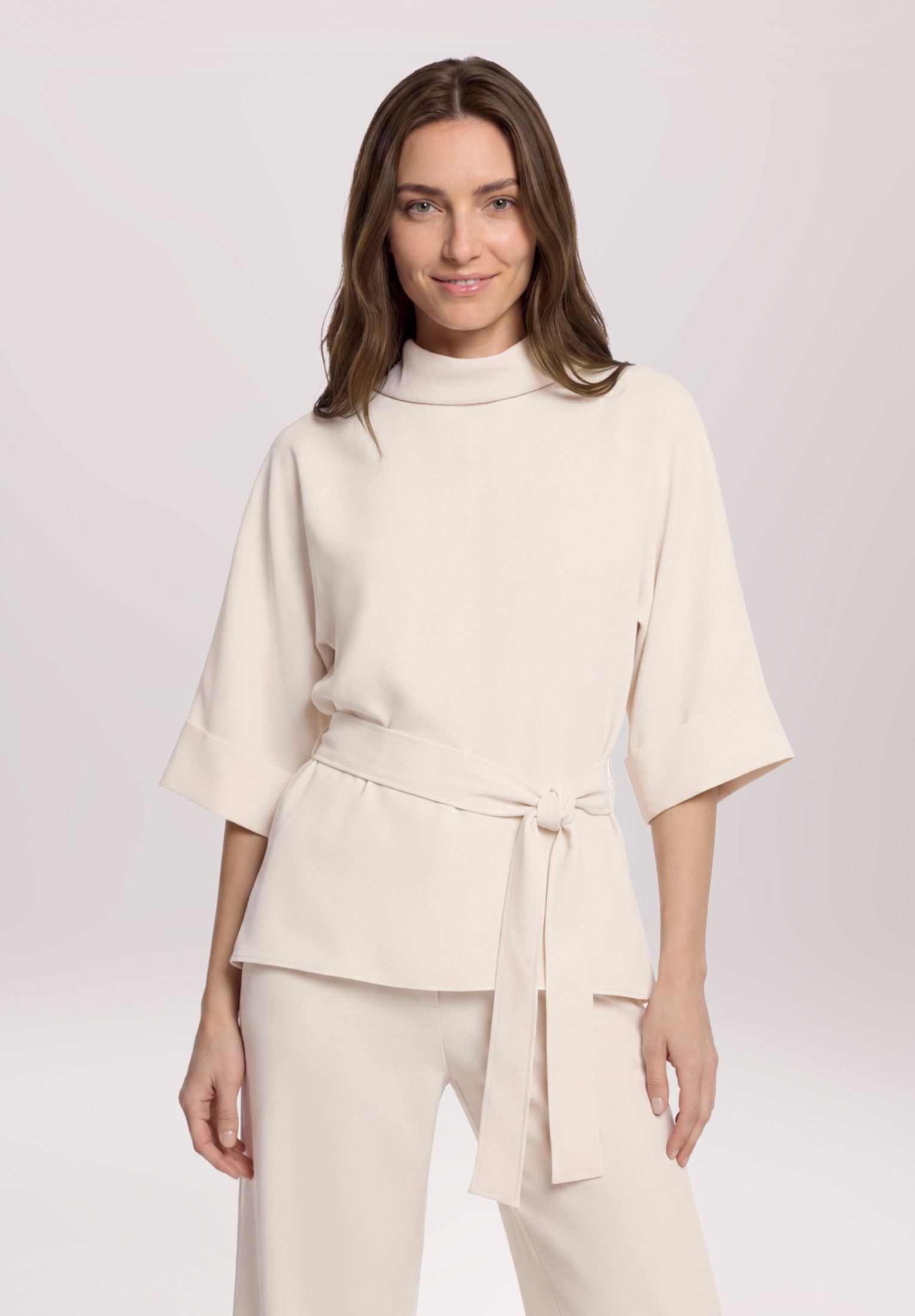 Blouse tunique à ceinture à nouer, VERA MONT