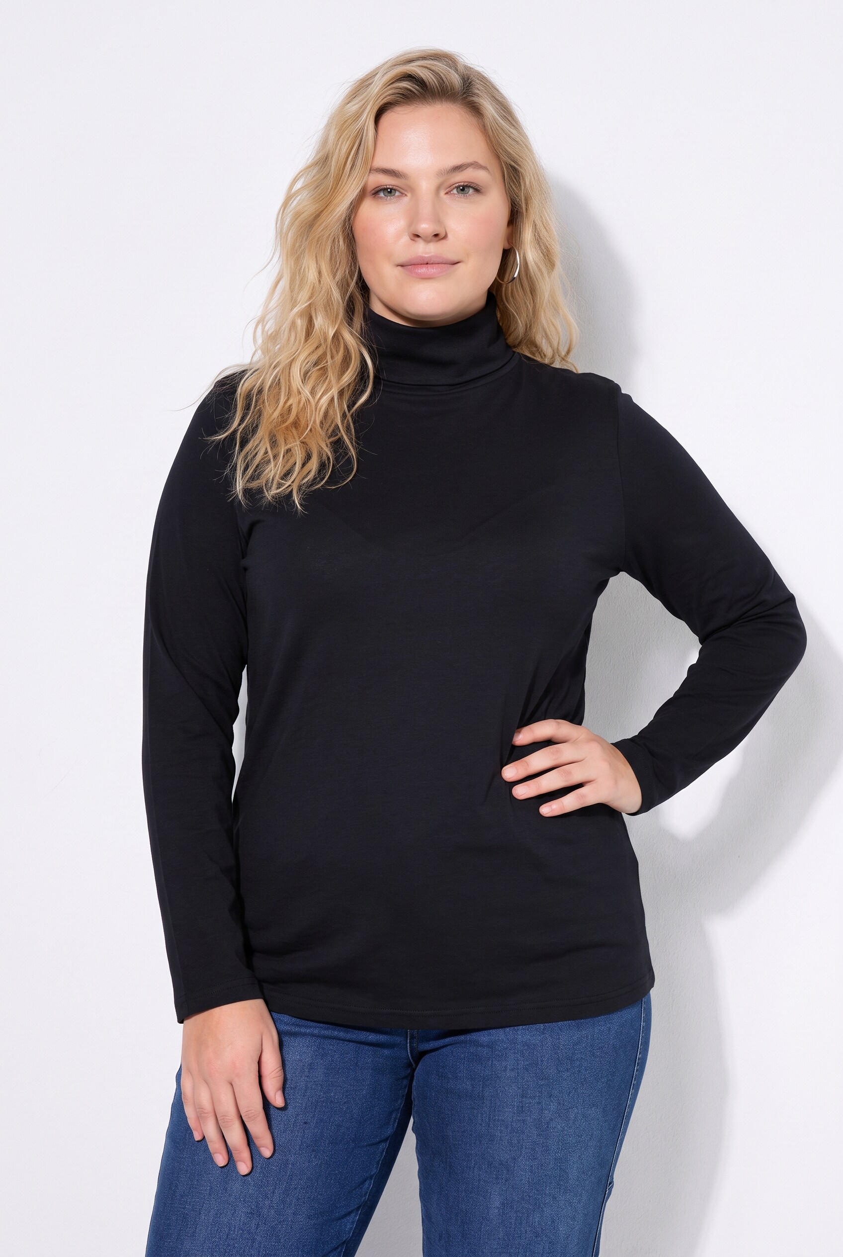 Pull col roulé, coupe classique, ULLA POPKEN