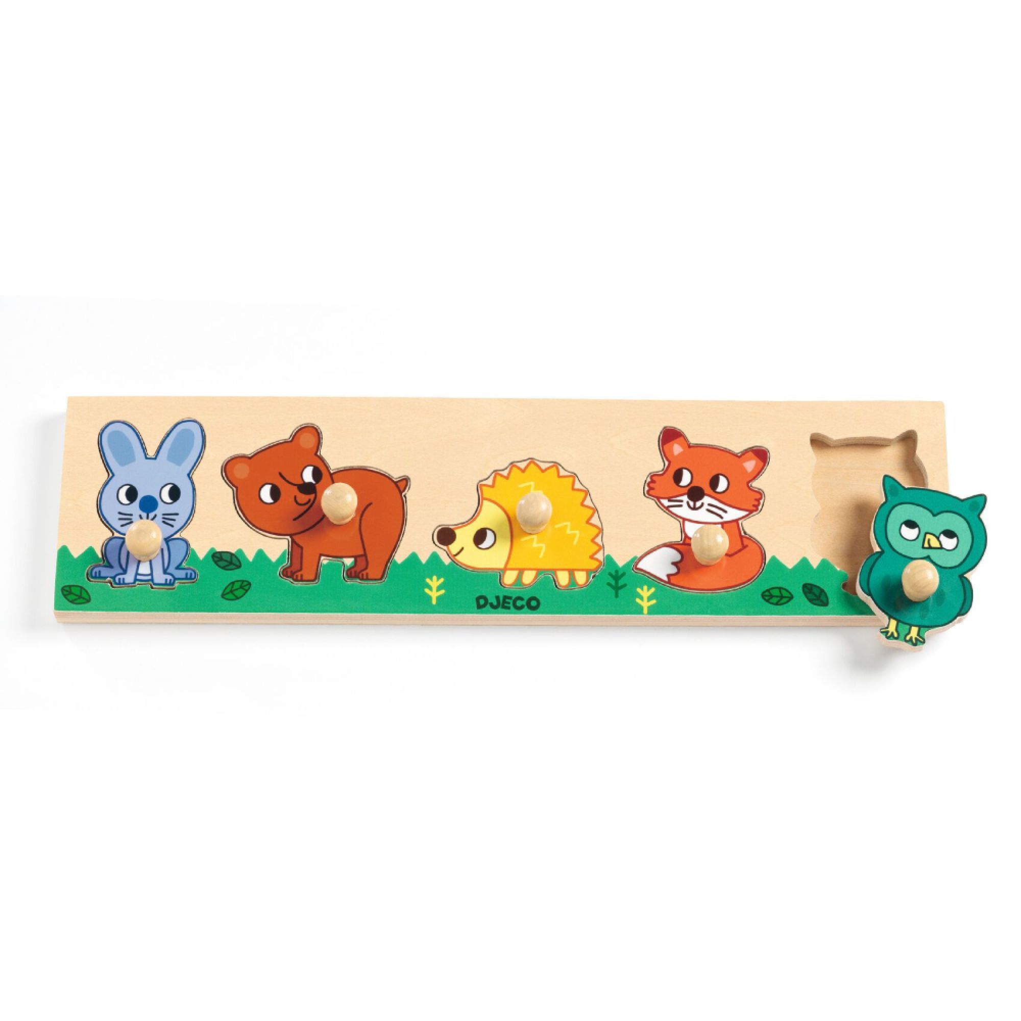 Puzzle en bois gros boutons, DJECO
