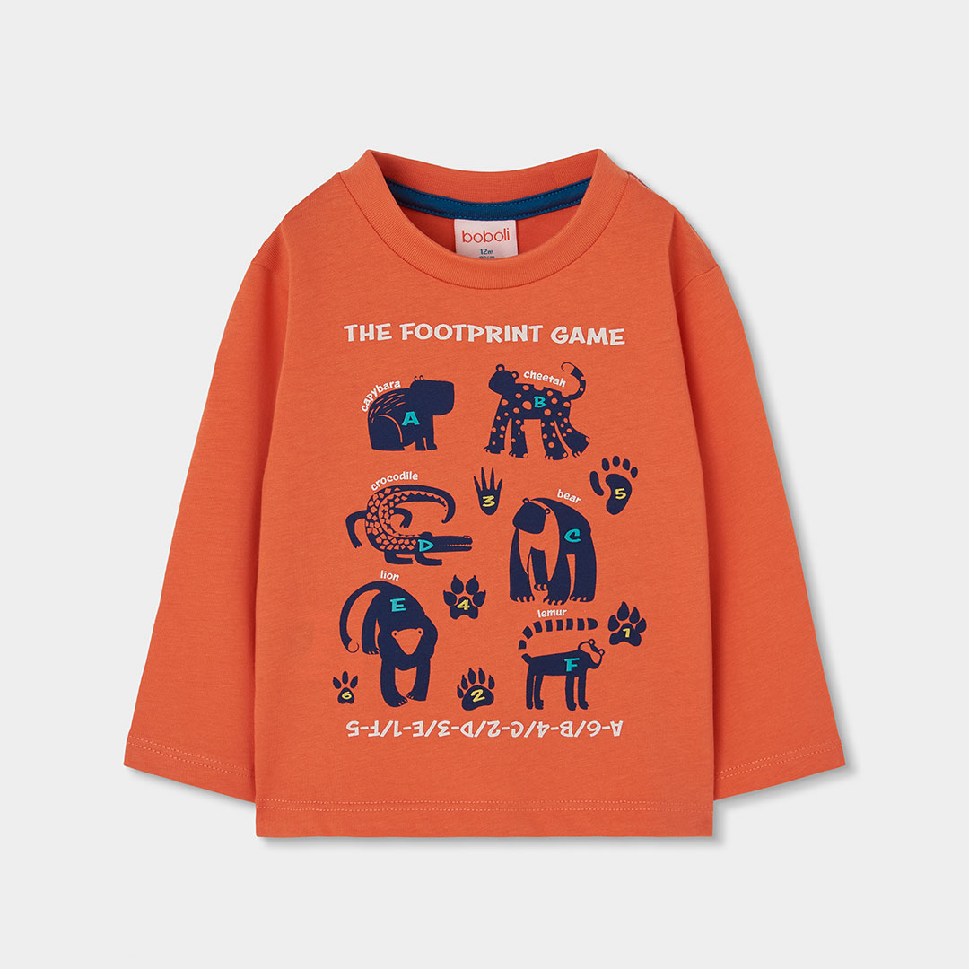 T-shirt garçon maille imprimé animaux, BOBOLI