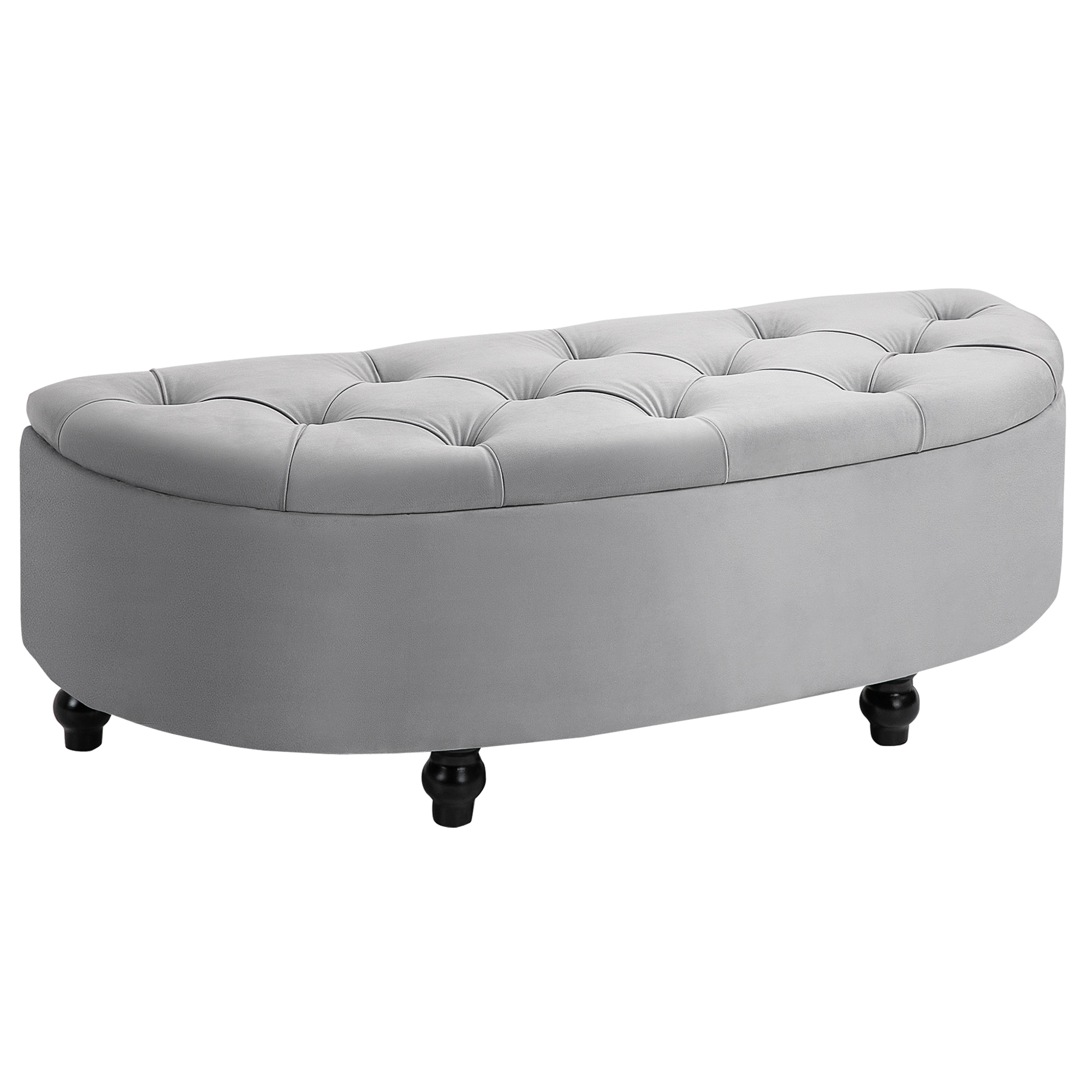 Pouf de rangement Velours (100 % polyester), HOMCOM