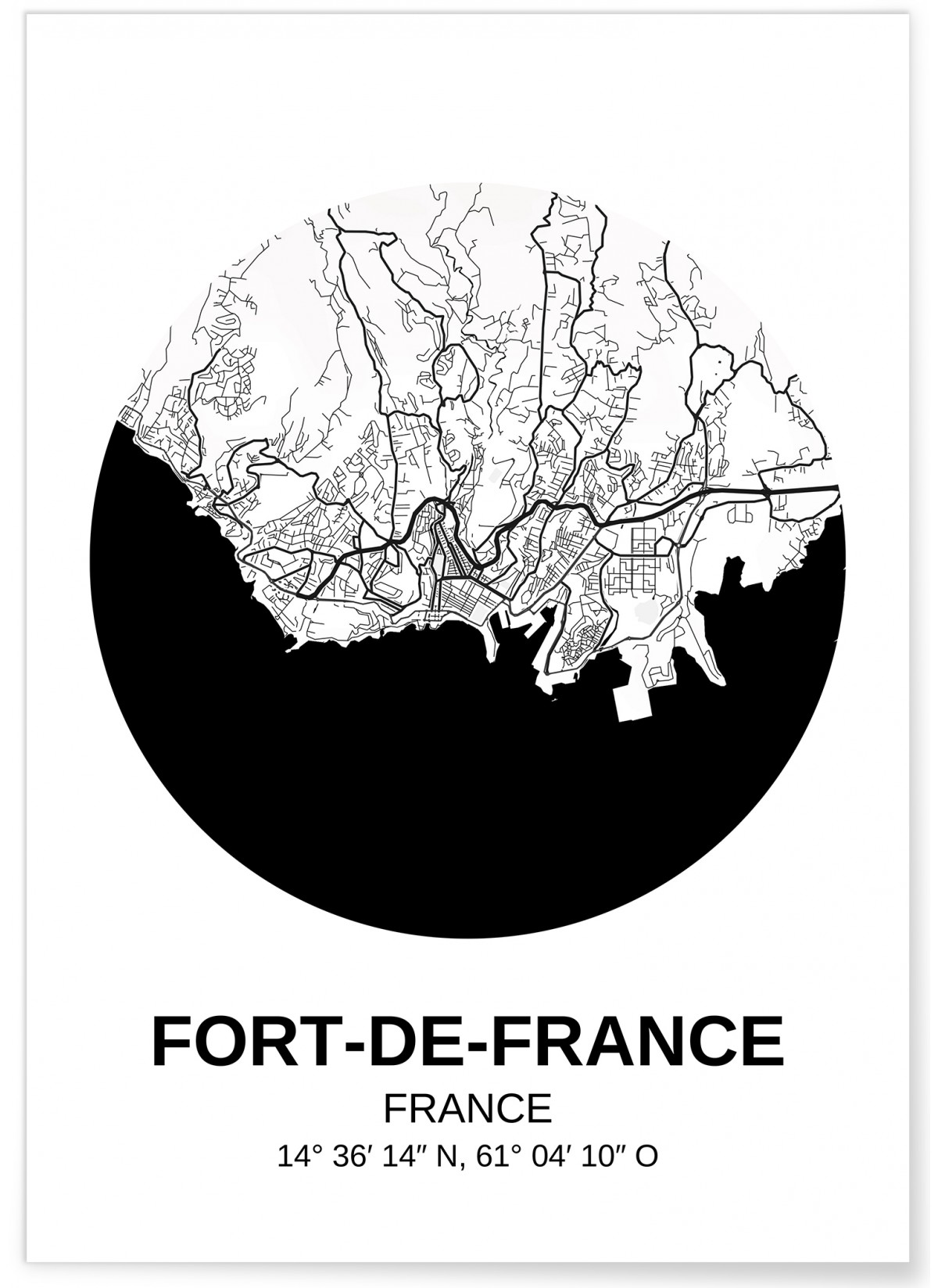 Affiche Carte Fort-de-France, L'AFFICHERIE