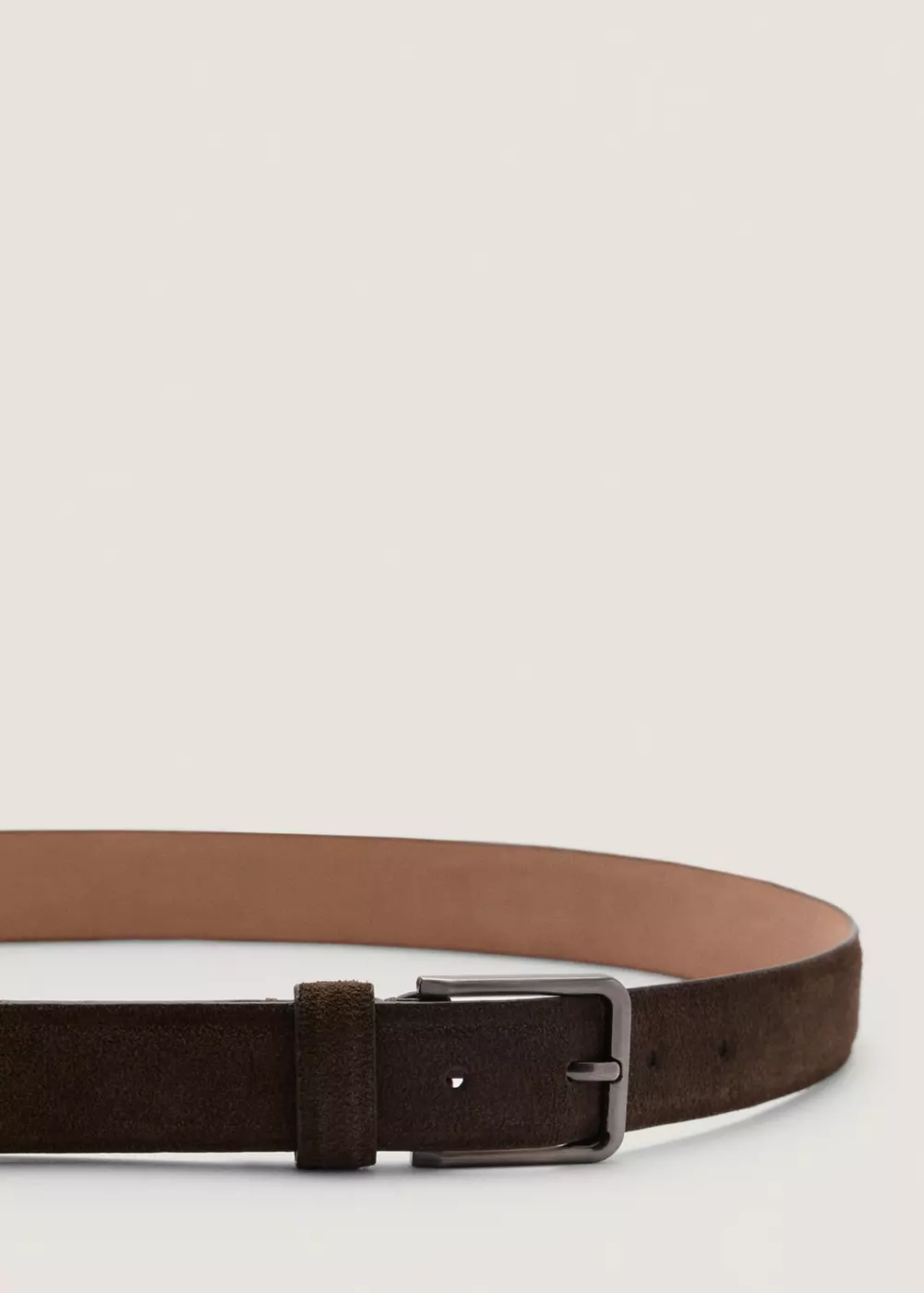 Ceinture en cuir suédé 100 % cuir bovin, MANGO MAN