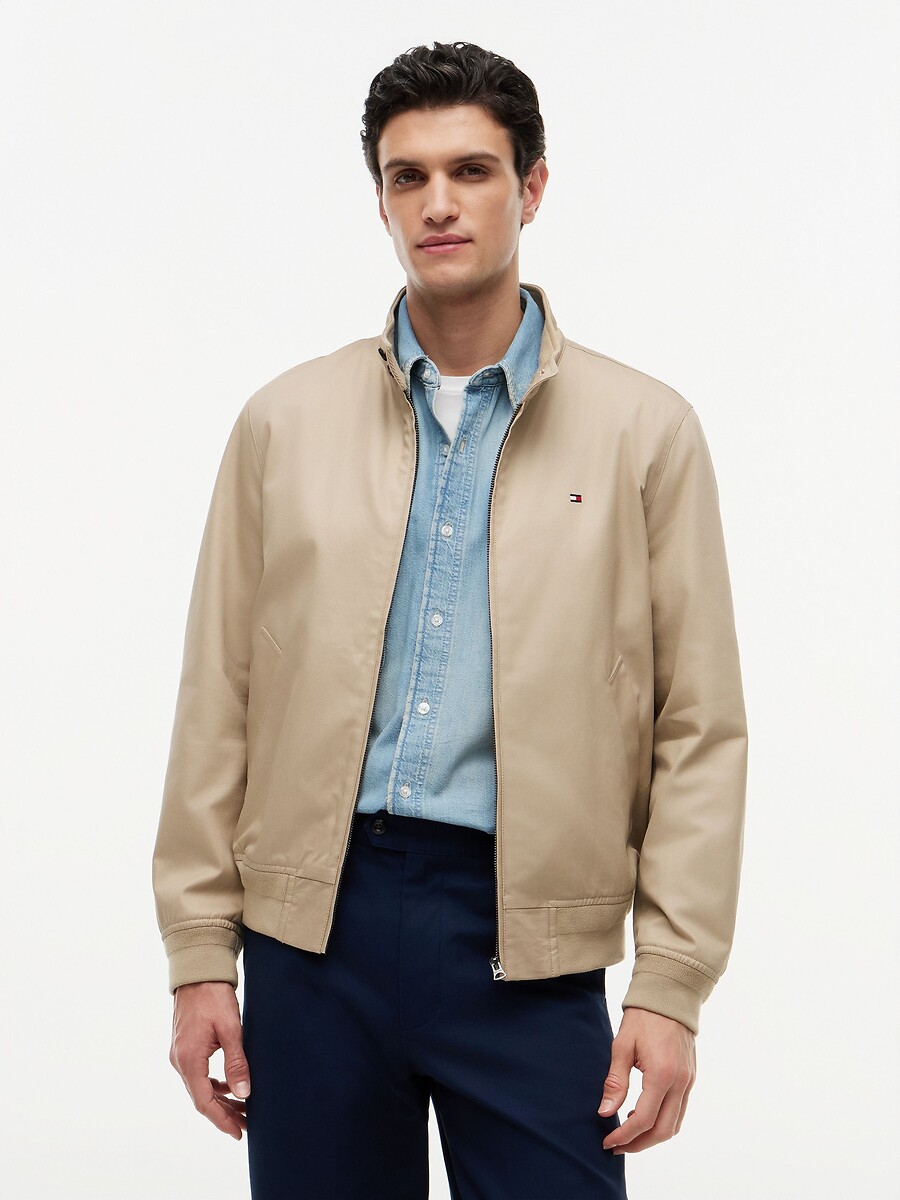 Blouson court col montant, mi-saison, TOMMY HILFIGER