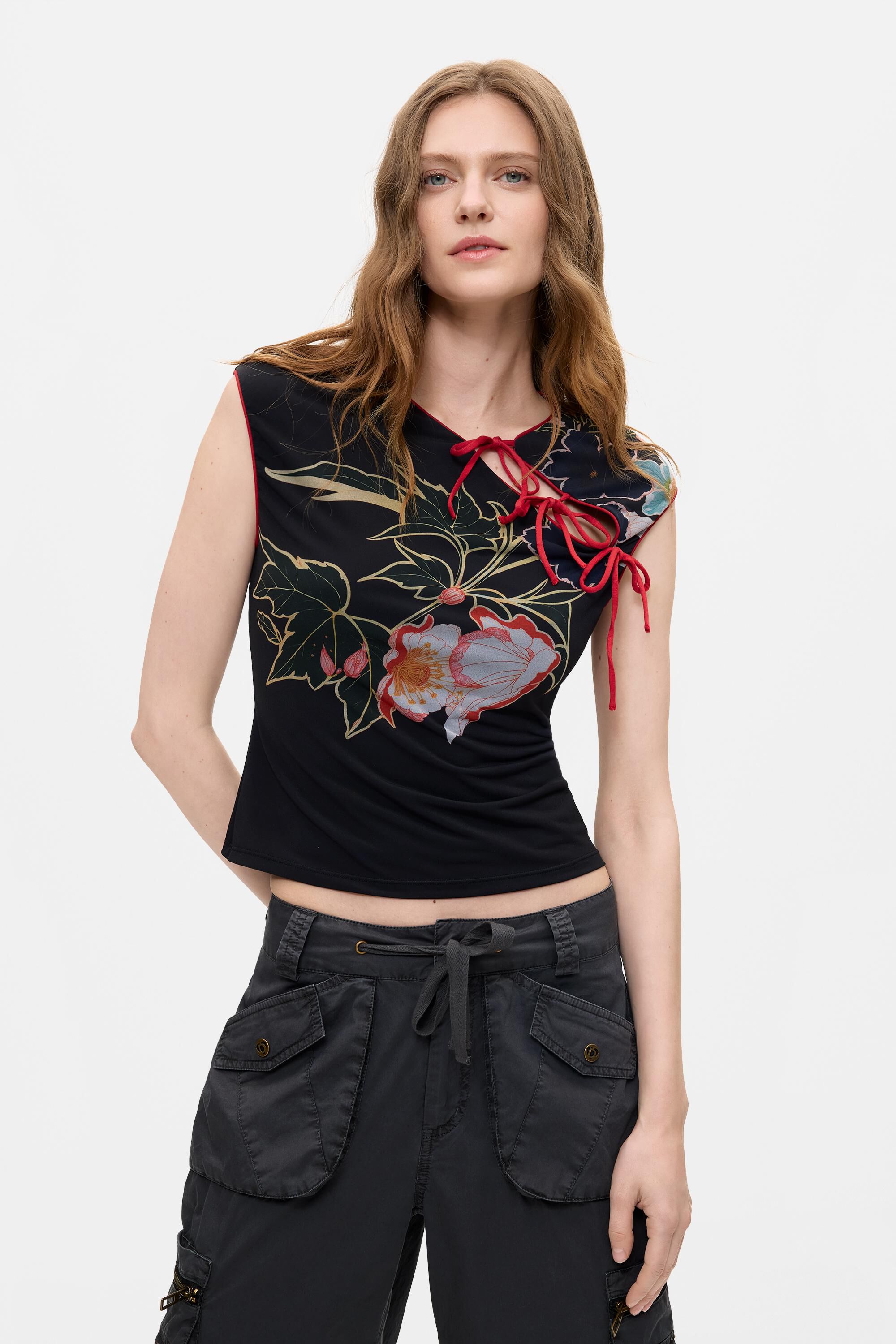 T-shirt oriental imprimé, DESIGUAL