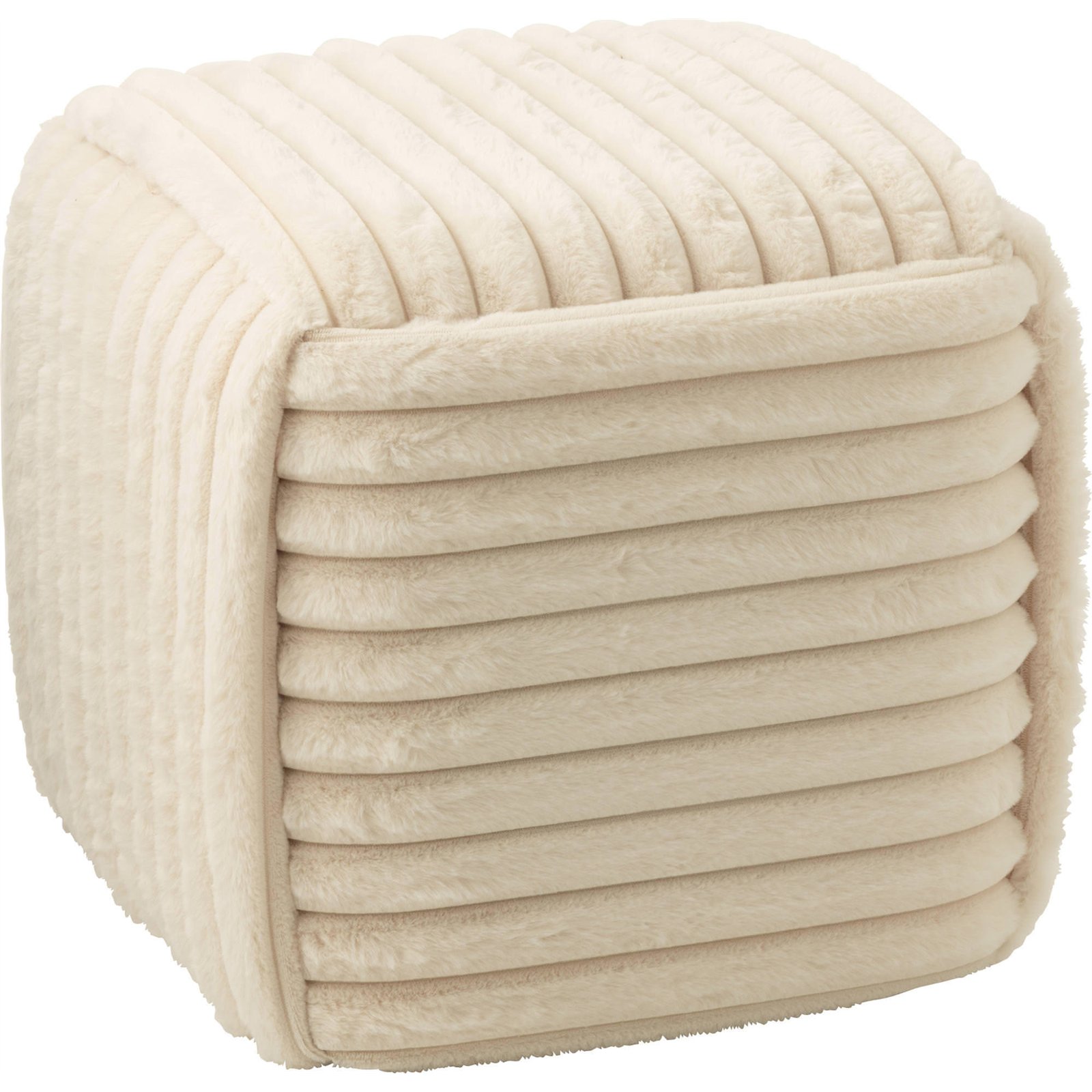 Pouf en tissu côtelé texturé, RECOLLECTION